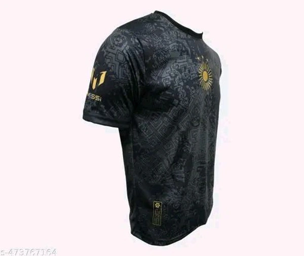 Messi Black Argentina Edition Jersey
Sleek black jersey with gold detailing, inspired by Argentina’s World Cup victory. Features Messi’s iconic number 10, a golden GOAT symbol, and subtle pattern prints. Stylish, breathable & made for true fans. - Black, XXL