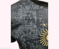 Messi Black Argentina Edition Jersey
Sleek black jersey with gold detailing, inspired by Argentina’s World Cup victory. Features Messi’s iconic number 10, a golden GOAT symbol, and subtle pattern prints. Stylish, breathable & made for true fans. - Black, XXL