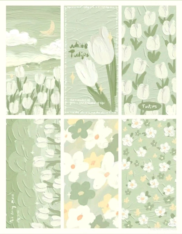 Sticklet  Athesthic Green Flowers  - Different
