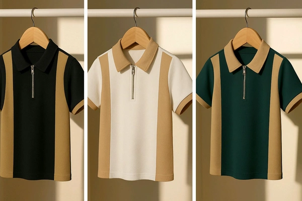 Classy Premium Zipper Polo Tees - Pine Green, L