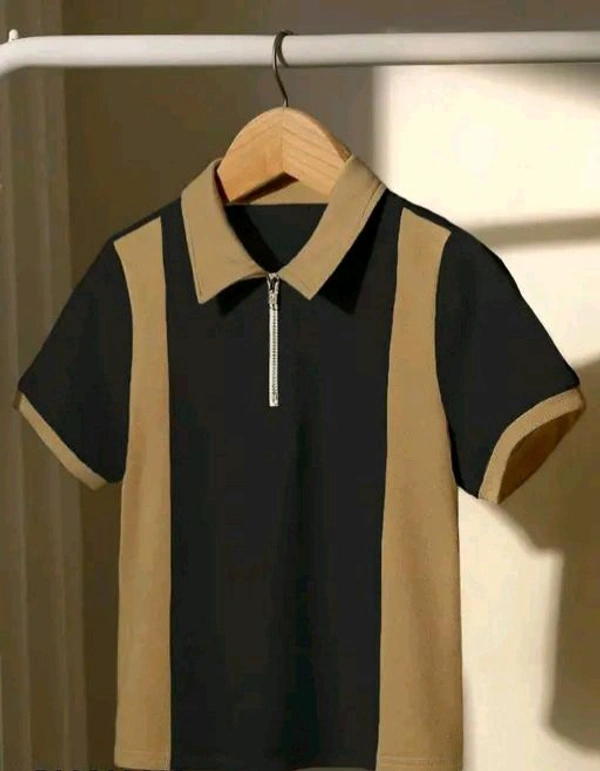 Classy Premium Zipper Polo Tees - Pine Green, L