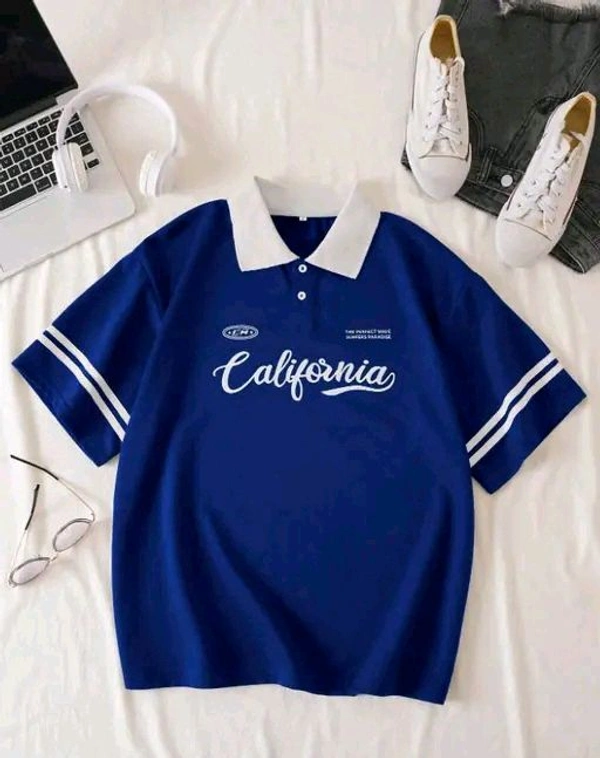 Oversized Polo T Shirts  - White, XXL