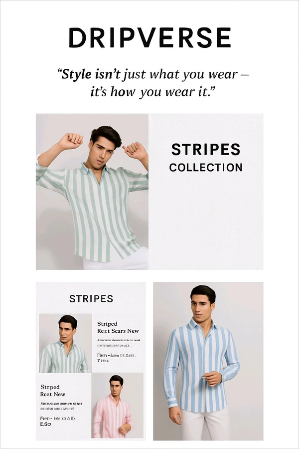 Old Money Strips Shirts For Men  - White, XL