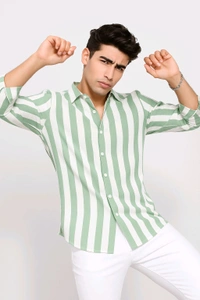 Old Money Strips Shirts For Men  - White, XL