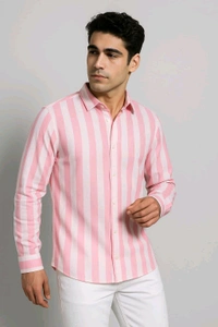Old Money Strips Shirts For Men  - White, XL