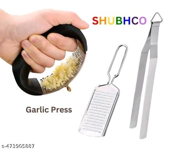 Urban Tech  *Fancy Garlic Presses*
Material: Stainless Steel
Type: Rolling
Product Breadth: 10 Cm
Product Height: 10 Cm
Product Length: 10 Cm
Net Quantity (N): Multipack
