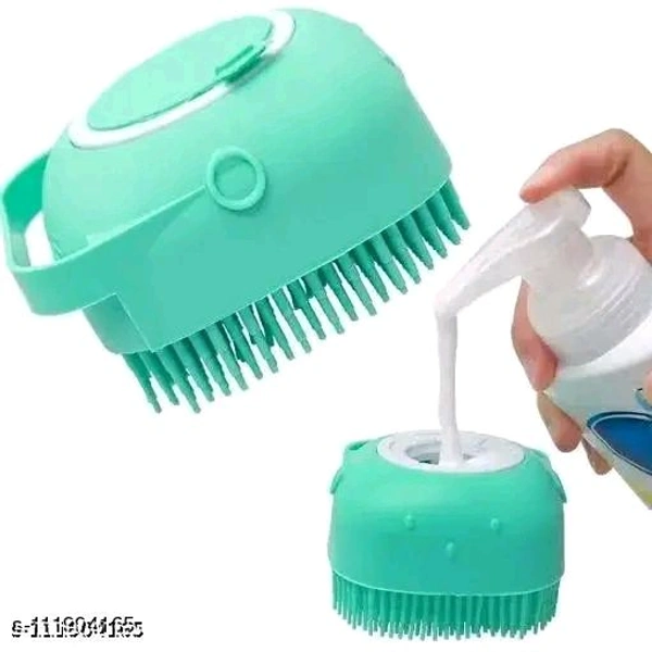 🐶🛁 Pet Massage Bath Brush – 2-in-1 Shampoo Dispenser & Grooming Tool 🛁🐾 - Blue, Green