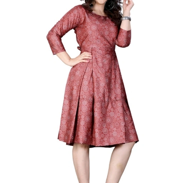 Pretty latest Women Crepe dress - M, Mention the colour below address when u order