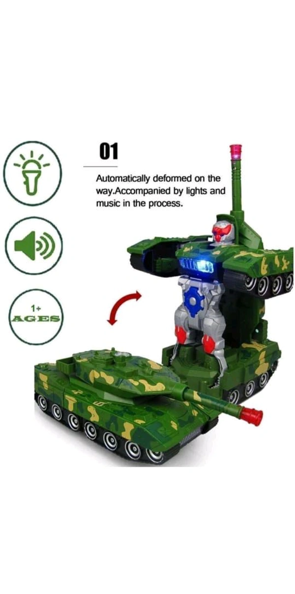 Tank Robot Smart Toy – Lights & Music ke Saath (Kids ke liye) - 10cm