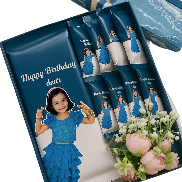 Customized Birthday KitKat Chocolate Box - 11pcs (1 Big + 10 Small)
 - 10 x 8 x 2 inches (L x W x H)