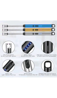 Rechargeable Electric Plasma Gas Lighter with Flexible Neck – USB Charging