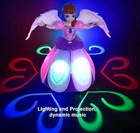 QuickPickDelhi EUPHORIA 360° Angel Girl Rotating Musical Toy with Lights & Bump-and-Go Action - 22×22×23