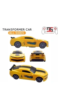 Transformer Robot Sports Car Toy – Lights, Music & Auto Deform - L 15 x B 9 x H 18 cm