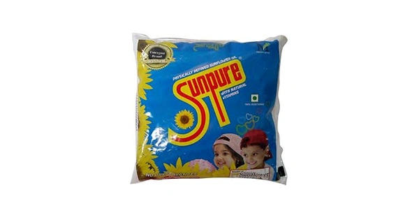 Sunpure - Refined Sunflower Oil, 500gms Pouch (Pack of 20) - 10