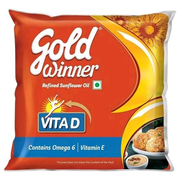 Goldwiner Goldwinner - Refined Sunflower Oil, 500ml Pouch (Pack of 20) - 10