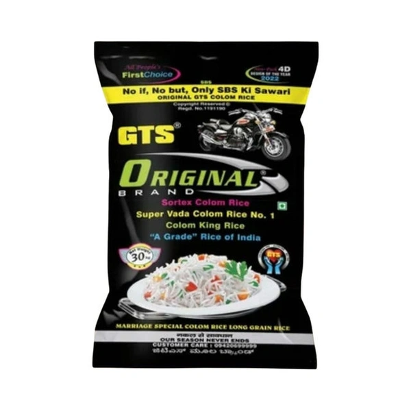 GTS Bullet - Kolam Raw Rice, 30 Kg