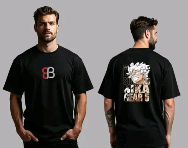 ZENTOR Anime Oversized Round Neck T Shirt - XXL