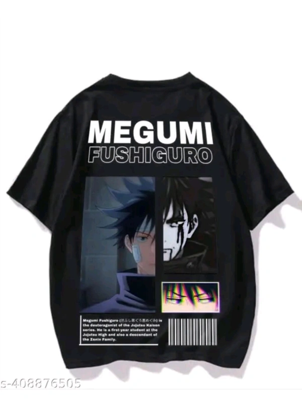 Zentor Lovia Anime Printed Tshirt Oversize Drop Sholder  - XXL