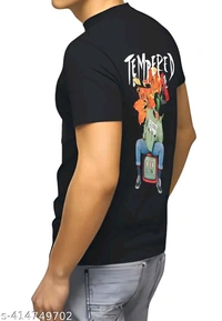 ZENTOR  Men's T Shirt Street Wear Funky Look - Black, L