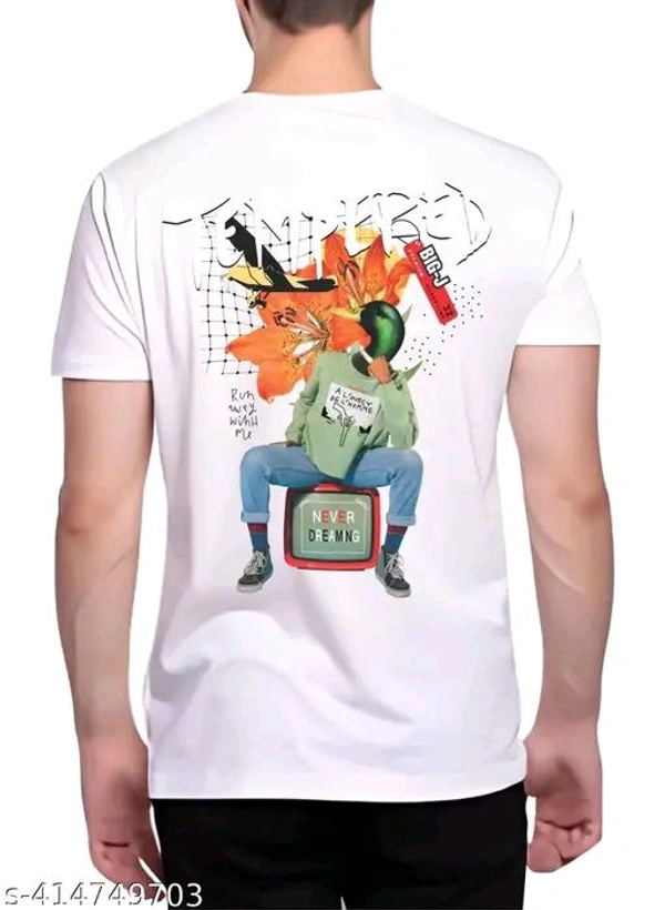 ZENTOR  Men's T Shirt Street Wear Funky Look - White, Xl