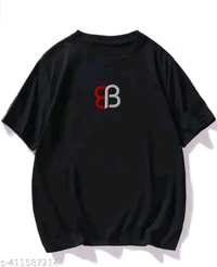 ZENTOR "ZENTOR" Oversize Anime Character Graphic Print Round Neck Black Cotton Blend Tshirt For Men - M
