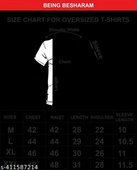 ZENTOR "ZENTOR" Oversize Anime Character Graphic Print Round Neck Black Cotton Blend Tshirt For Men - M