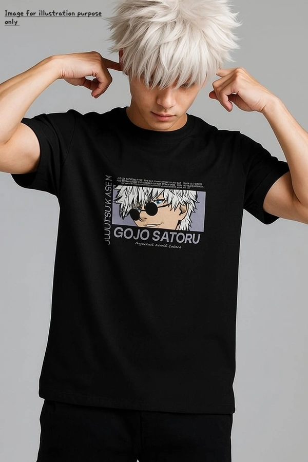 ZENTOR  GOJO Printed Oversized Men's Stylish T Shirt  - S