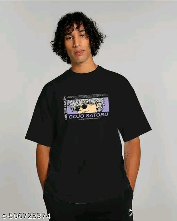 ZENTOR  GOJO Printed Oversized Men's Stylish T Shirt  - S