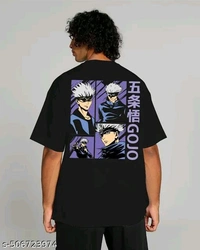 ZENTOR  GOJO Printed Oversized Men's Stylish T Shirt  - S