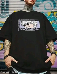 ZENTOR  GOJO Printed Oversized Men's Stylish T Shirt  - L