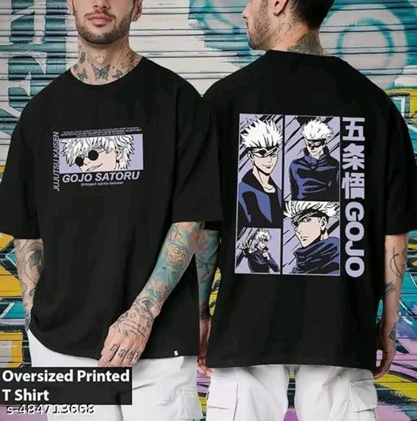 ZENTOR  GOJO Printed Oversized Men's Stylish T Shirt  - XL
