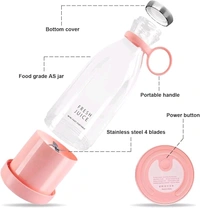 Rechargeable Portable Electric Mini USB Juicer Bottle  - White