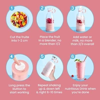 Rechargeable Portable Electric Mini USB Juicer Bottle  - White