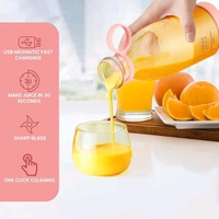 Rechargeable Portable Electric Mini USB Juicer Bottle  - White