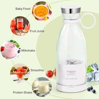 Rechargeable Portable Electric Mini USB Juicer Bottle  - White