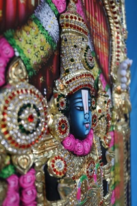 Lord Venkateshvara Traditional Tanjore Painting - Original - 2x3