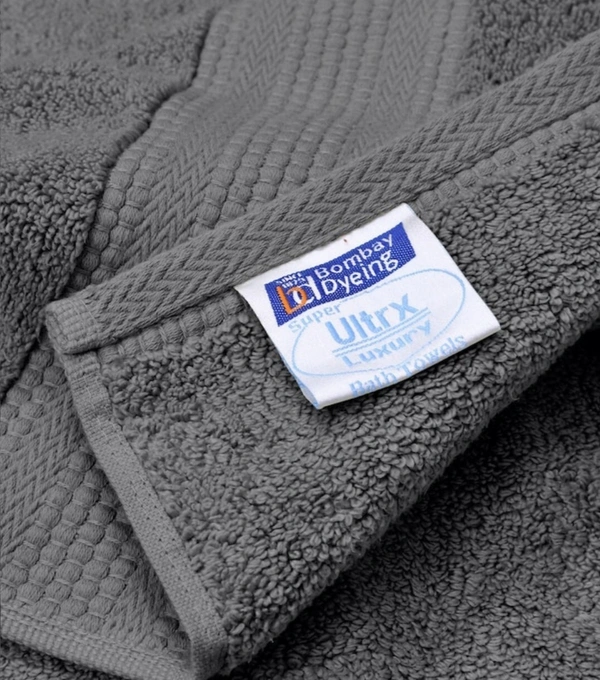 Bombay Dyeing Cotton Hand Towel Super Ultrx 650 Gsm 2 Pc Napkins Set - Grey