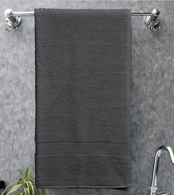 Bombay Dyeing Tulip Cotton Towel Grey Colour 75 Cm X 150 Cm Large Towel  - 75 Cm X 150 Cm