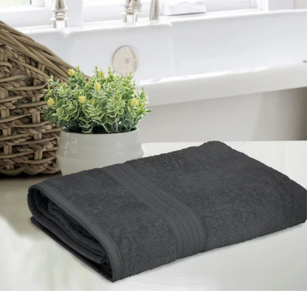 Bombay Dyeing Tulip Cotton Towel Grey Colour 75 Cm X 150 Cm Large Towel  - 75 Cm X 150 Cm