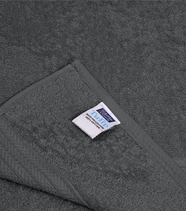 Bombay Dyeing Tulip Cotton Towel Grey Colour 75 Cm X 150 Cm Large Towel  - 75 Cm X 150 Cm