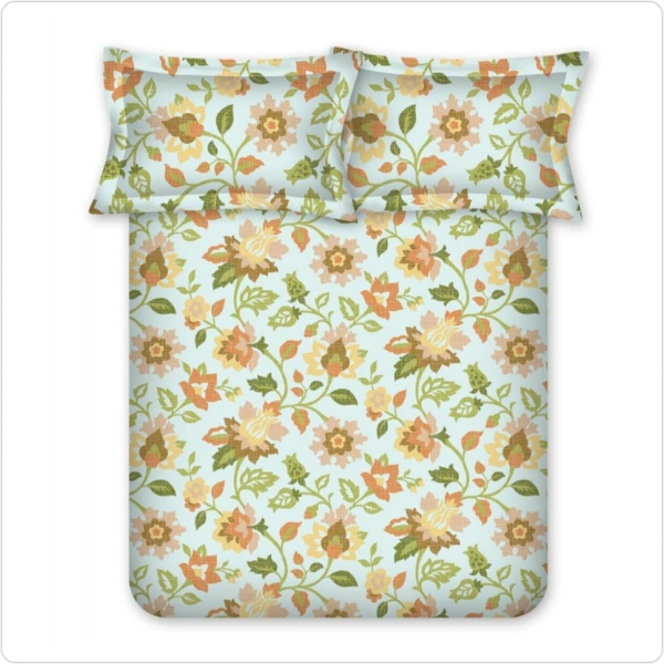 Bombay Dyeing Single Bed Cotton Bedsheet 1.50 M X 2.24 M With 1 Pillow Cover  - 1.50 M X 2.24 M