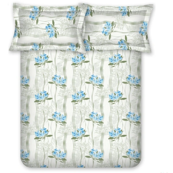Bombay Dyeing Single Bed Cotton Bedsheets - 1.50 M X 2.24 M, Design A