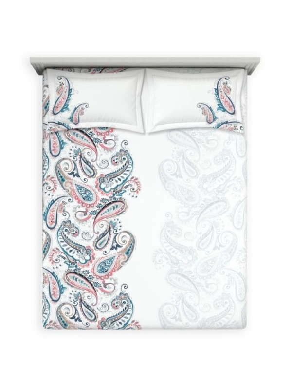 Ddecor Bedsheet King Size Bedsheet Digital Print Floral Bedsheet 2.74 Meter X 2.74 Meter With 2 Pillow Cover  - 2.74 M X 2.74 M