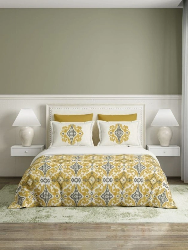 Ddecor Bedsheet King Size Bedsheet Digital Print Floral Bedsheet 108 X 108 Inch With 2 Pillow Cover  - 2.74 M X 2.74 M