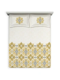 Ddecor Bedsheet King Size Bedsheet Digital Print Floral Bedsheet 108 X 108 Inch With 2 Pillow Cover  - 2.74 M X 2.74 M