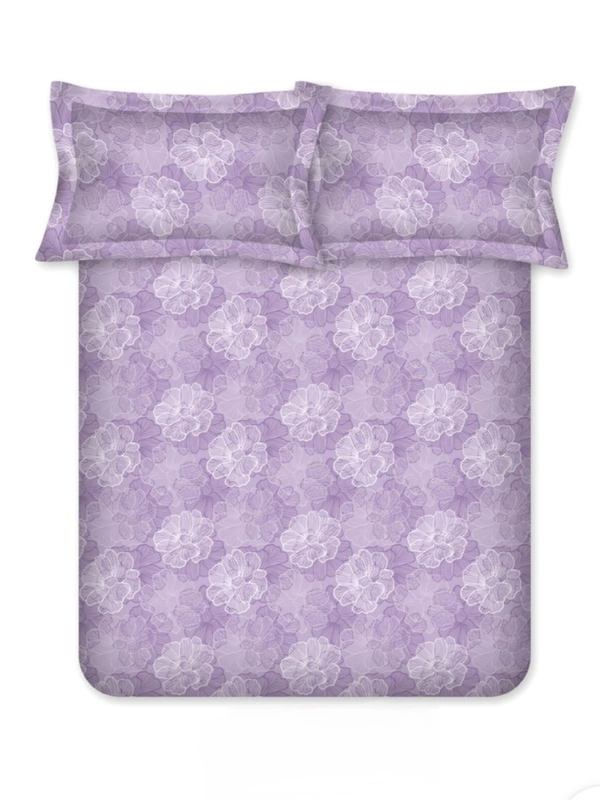 Bombay Dyeing King Size Bedsheet Cotton Bed Sheet 9 Feet X 9 Feet With 2 Pillow Covers - 2.74 M X 2.74 M