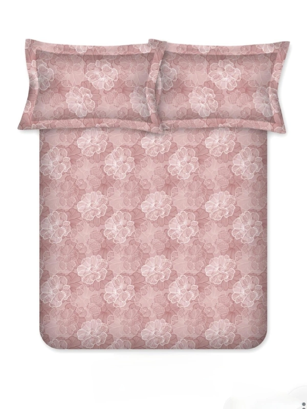 Bombay Dyeing King Size Bedsheet Cotton Bed Sheet 9 Feet X 9 Feet With 2 Pillow Covers - 2.74 M X 2.74 M