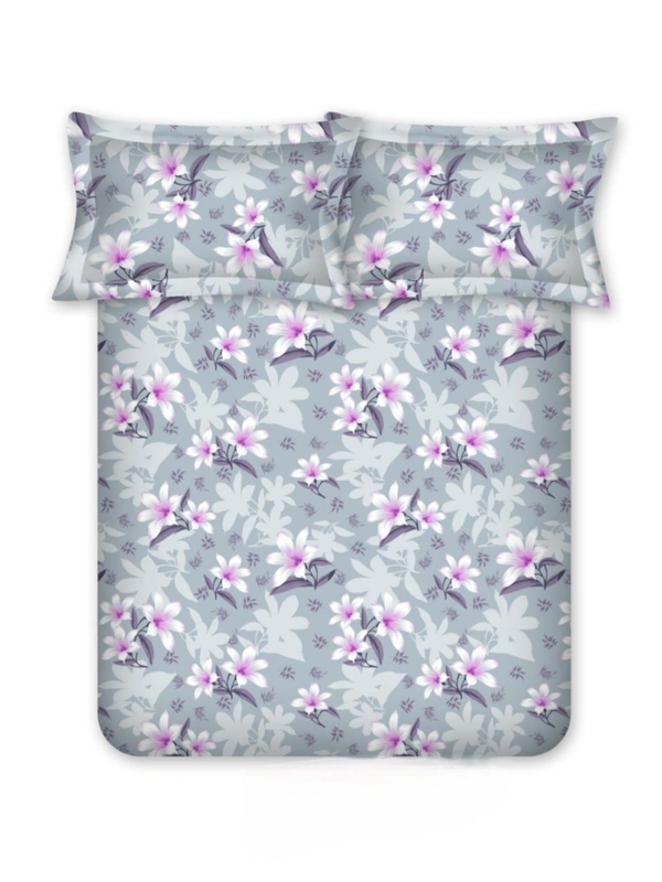 Bombay Dyeing King Size Bedsheet Cotton Bed Sheet 9 Feet X 9 Feet With 2 Pillow Covers - 2.74 M X 2.74 M