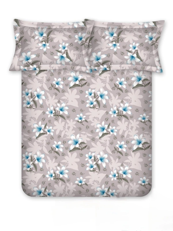 Bombay Dyeing King Size Bedsheet Cotton Bed Sheet 9 Feet X 9 Feet With 2 Pillow Covers - 2.74 M X 2.74 M