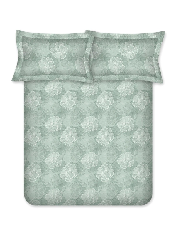 Bombay Dyeing King Size Bedsheet Cotton Bed Sheet 9 Feet X 9 Feet With 2 Pillow Covers - 2.74 M X 2.74 M